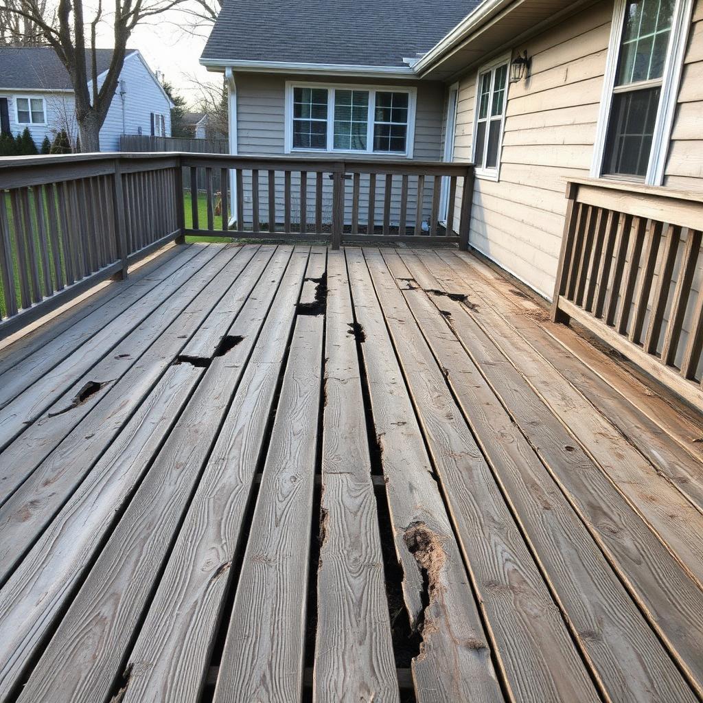 Before: Composite Deck Rebuild in Cockeysville, MD