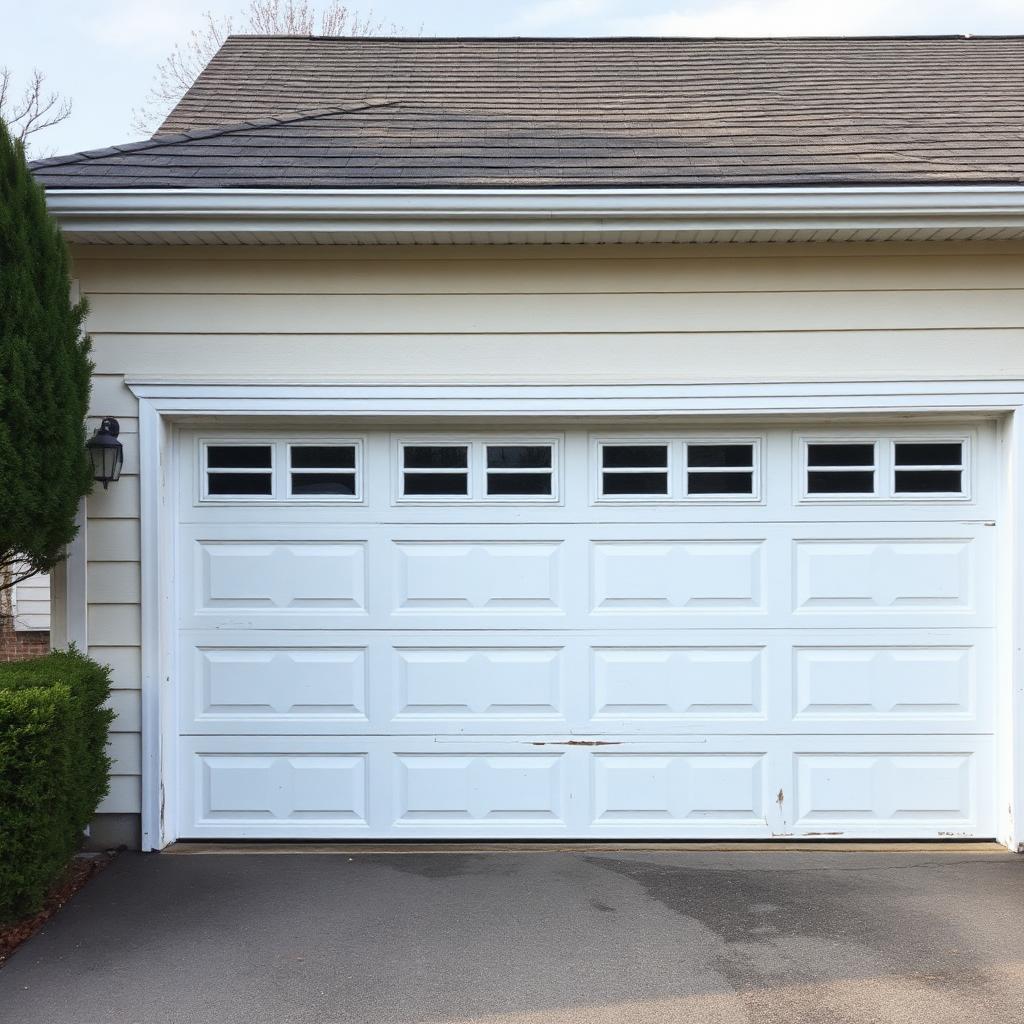 Before: Carriage-Style Garage Door Upgrade in Timonium, MD